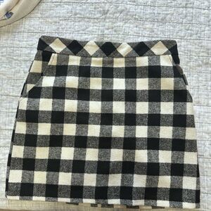 Joe Boxer Plaid Skirt in Black and White